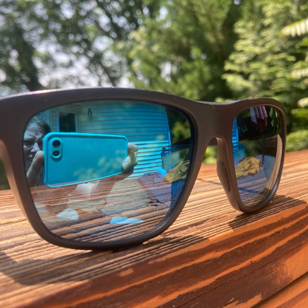 Smith Barra Polarized Sunglasses Matte Black Chromepop Lenses - Broken Left Arm